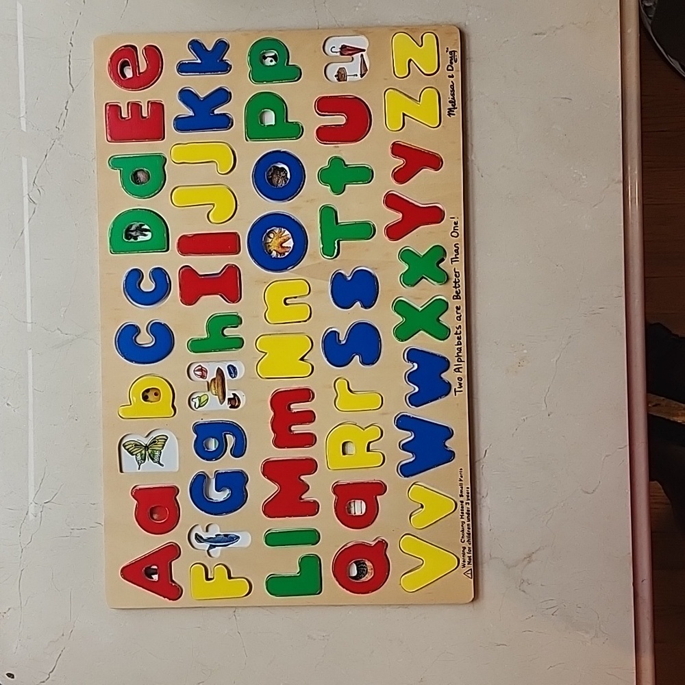 Alphabet puzzle / letter farm - missing H, B, f, u